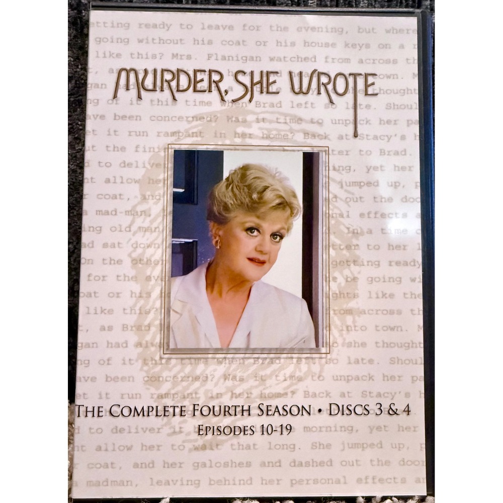 Universal Murder She Wrote Season 4 Discs 3 & 4 Excellent Mystery